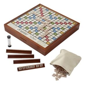 L.L. Bean Deluxe Scrabble Game - Brown Wood